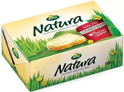 БЗМЖ Масло сливочное Arla Natura 82% 180г