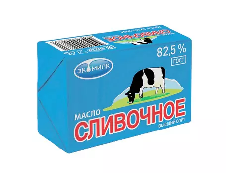 БЗМЖ Масло сливочное традиционное Экомилк 82,5% 100г