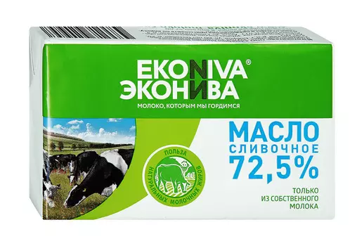 БЗМЖ Масло сливочное крестьянское Эконива 72,5% 350г