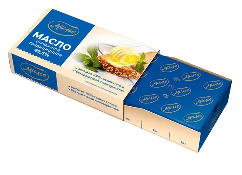 БЗМЖ Масло сливочное Милье 82,5% 180г