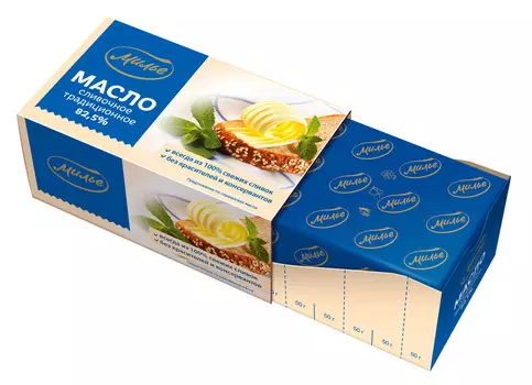 БЗМЖ Масло сливочное Милье 82,5% 400г