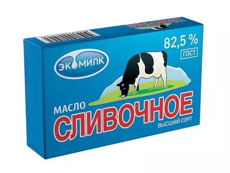 БЗМЖ Масло слив несол Экомилк 82,5% 180г БЗМЖ