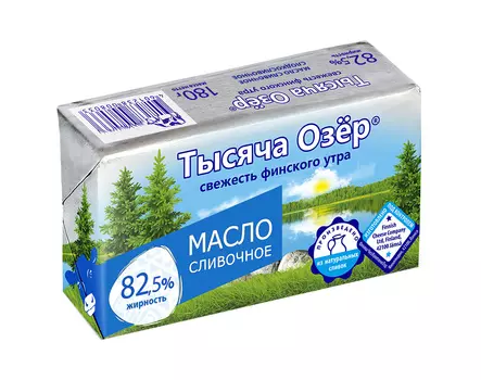 БЗМЖ Масло сливочное Тысяча озер 82,5% 180г