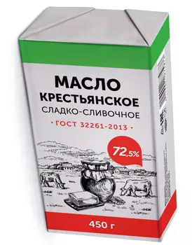 БЗМЖ Масло ТЧН! сладко-сливочное 72,5% 450г