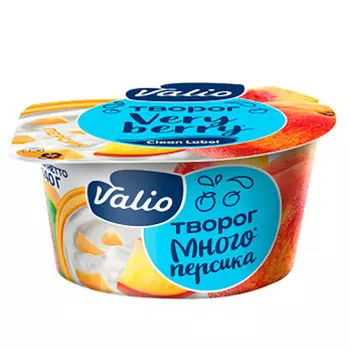 БЗМЖ Творог мягкий Valio персик 3,5% 140г