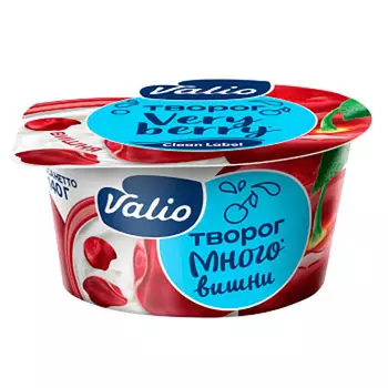 БЗМЖ Творог мягкий Valio вишня 3,5% 140г