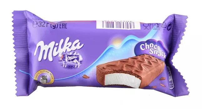 Пирожное бисквитное Milka шоколадный перекус 32г