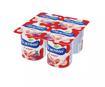 БЗМЖ Продукт й-ый паст Нежный с пюре клубники 0,1% 100г