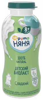 БЗМЖ Продукт к/м Биолакт ФрутоНяня сладкий 3,2% 200г