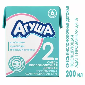БЗМЖ Смесь к/мол Агуша сбалансир с 6мес 204г