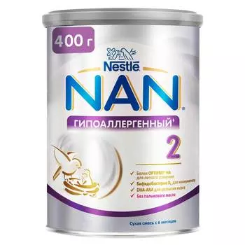 БЗМЖ Смесь молочная NAN ГА 2 с 6 мес 400г