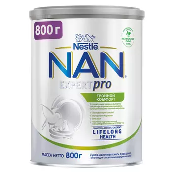 БЗМЖ Смесь сухая НАН Тройной Комфорт 800г