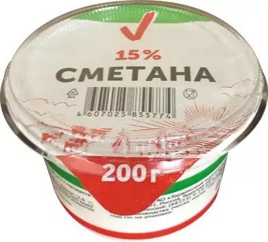 БЗМЖ Сметана ОКЕЙ Daily 15% 200г