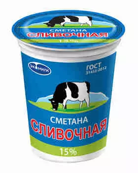БЗМЖ Сметана Экомилк 15% 330г