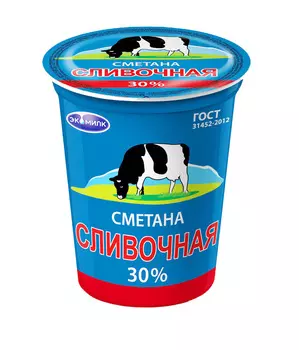 БЗМЖ Сметана Экомилк 30% 400г