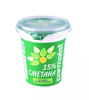 БЗМЖ Сметана Parmalat 15% 400г ст