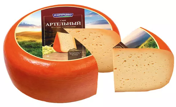 БЗМЖ Сыр Артельный 50% Киприно Россия, кг
