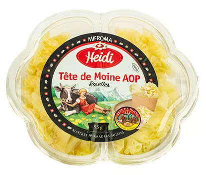 БЗМЖ Сыр Heidi Тет де Муан розочки 53% 95г Швейцария