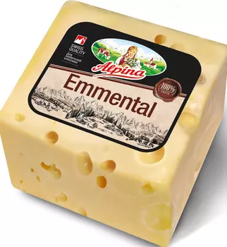 БЗМЖ Сыр Эмменталь мдж в сух в-е 45% Альпина Россия, кг