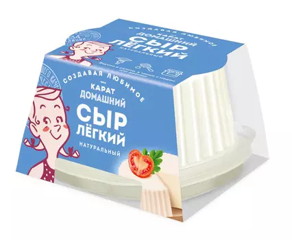 БЗМЖ Сыр Карат Домашний Легкий 180г Россия
