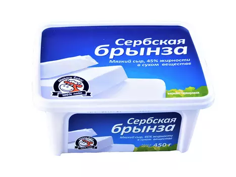 БЗМЖ Сыр Mlekara Sabac Сербская Брынза 45% 450г Сербия