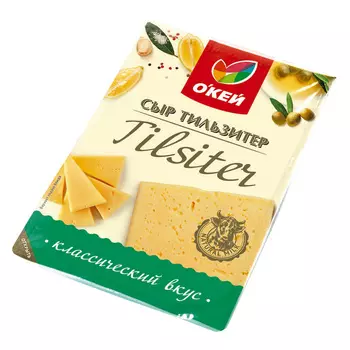 БЗМЖ Сыр ОКЕЙ Тильзитер 150г нарезка Россия