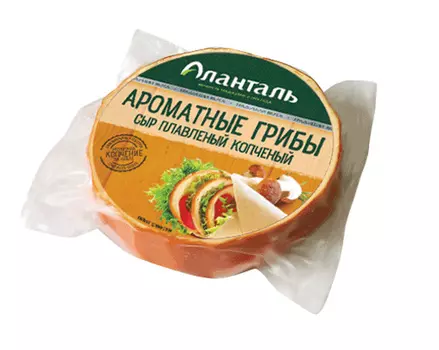 БЗМЖ Сыр плав Аланталь копченый с грибами 40% 240г Россия