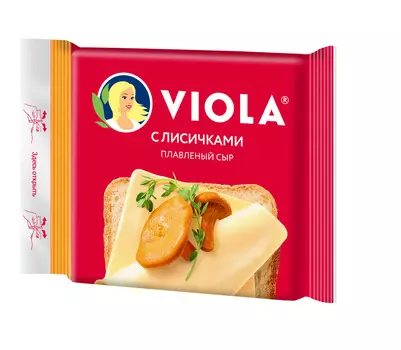БЗМЖ Сыр плав Viola с лисичками 45% 140г ломтики Россия
