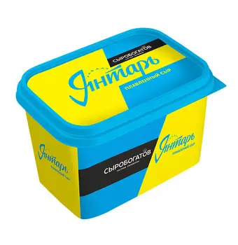 БЗМЖ Сыр плав Янтарь Сыробогатов 60% 400г ванночка Россия