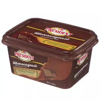 БЗМЖ Сыр плавленый President шоколадный 30% 400г Россия