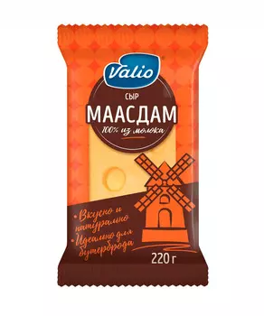 БЗМЖ Сыр полутвердый Маасдам фас 45% 220г