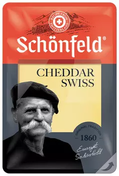 БЗМЖ Сыр Schonfeld Swiss Chedder 48% нарезка 125г