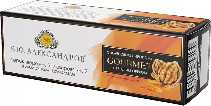 БЗМЖ Сырок глазир Б.Ю Александров кленов сироп/грец орех 50г