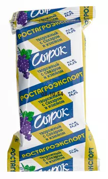 БЗМЖ Сырок творож Ростагроэкспорт с изюмом 16,5% 90г ф/п