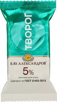 БЗМЖ Творог Б.Ю. Александров 5% 180г