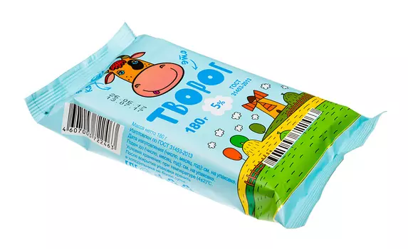 БЗМЖ Творог Балтком 5% 180г флоупак