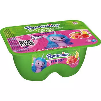 БЗМЖ Творог Растишка ягодно-фруктовый микс 3,5% 95г