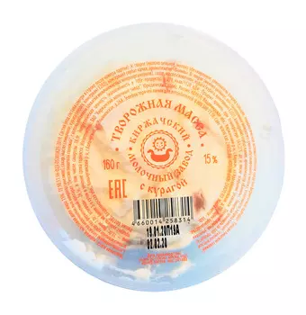 БЗМЖ Творожная масса Киржачский МЗ 15% курага 160г