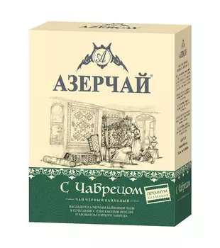 Чай черный Азерчай Премиум с чабрецом 100г