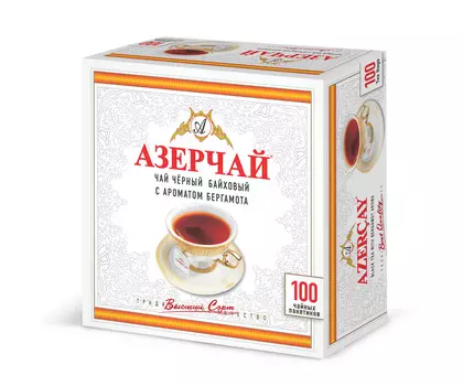 Чай черный Азерчай с бергамотом 100 пак