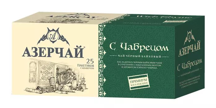 Чай черный Азерчай с чабрецом 25пак