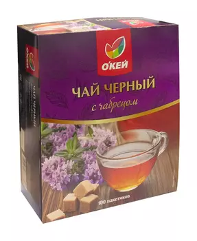 Чай черный ОКЕЙ с чабрецом 100пак