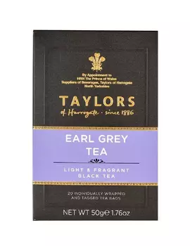 Чай черный Taylors Эрл Грей с ароматом бергамота 20пак