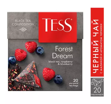 Чай черный Tess Forest Dream с добавками 20пир