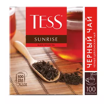 Чай черный Tess Sunrise 100пак