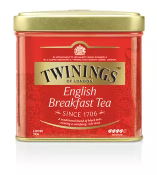 Чай черный Twinings English breakfast 100г ж/б