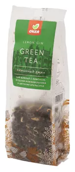 Чай зеленый ОКЕЙ Лимонный джин с лимоном ягодами можжевельника и цветками апельсина 80г