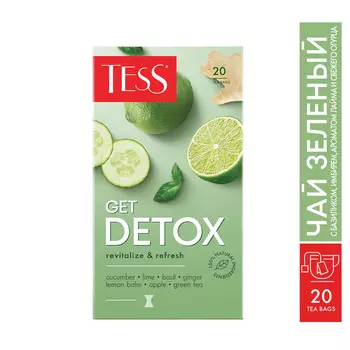 Чай зеленый Tess Get Detox 20пак