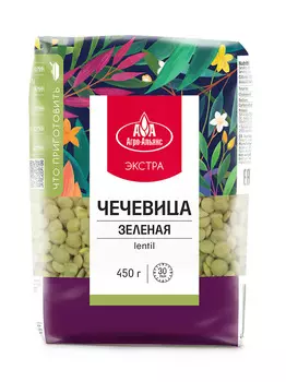 Чечевица Агро-Альянс зеленая элитная 450г