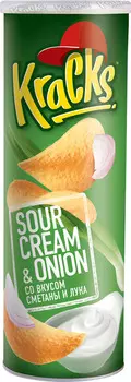 Чипсы картофельные Kracks Сметана/Лук 160г